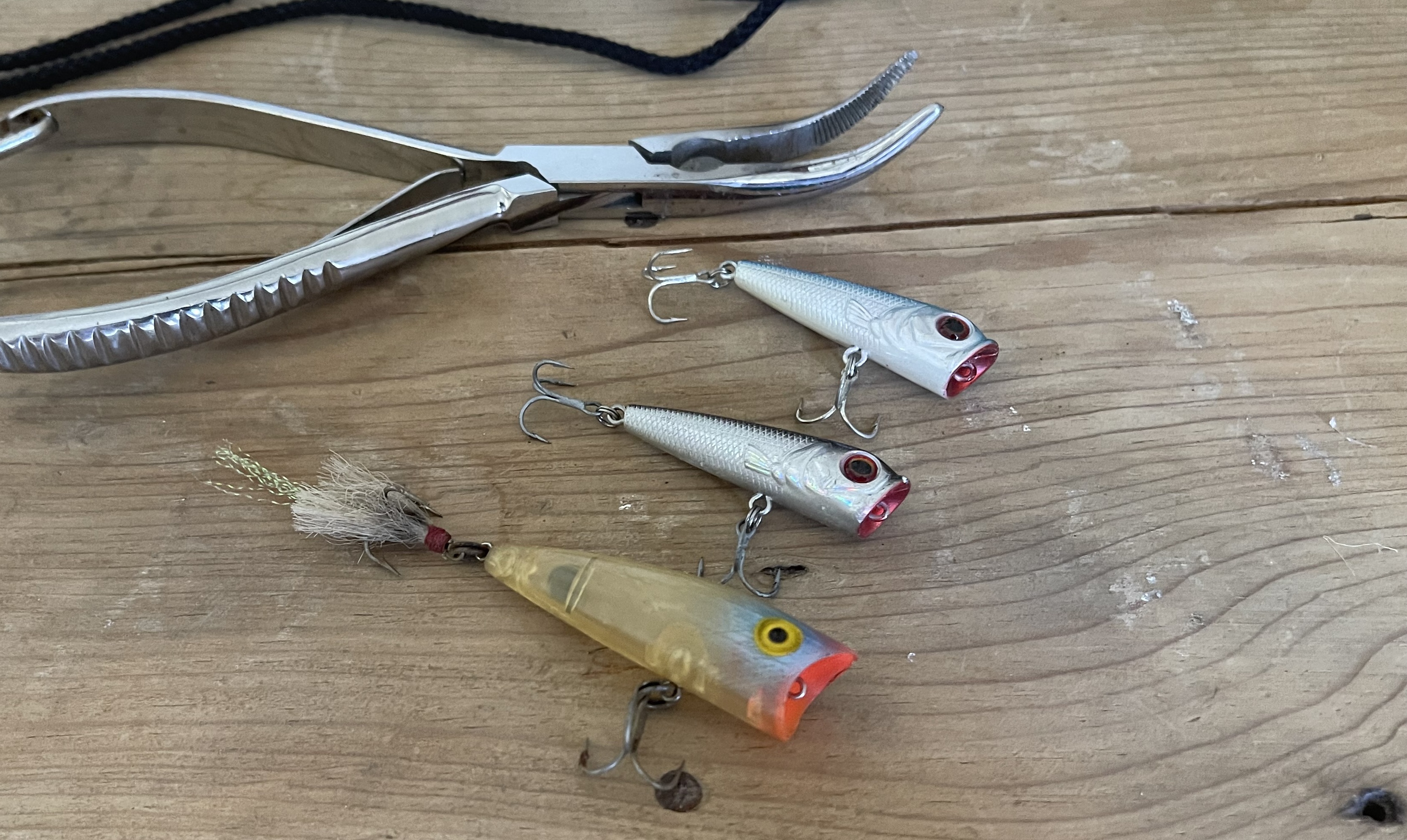 7) Vintage Unknown Popper Top Water Fishing Lures Lot of 7